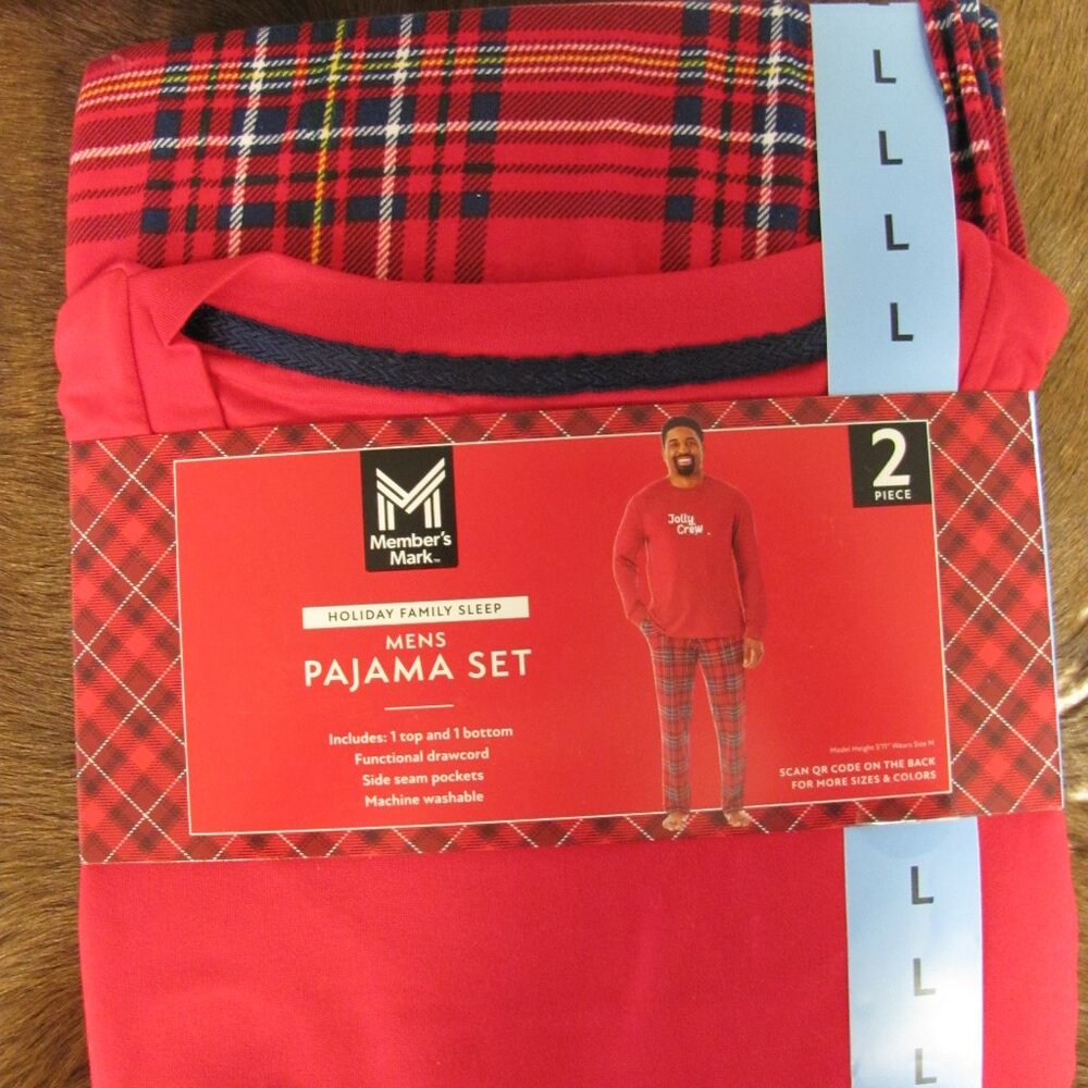MENS‎ HOLIDAY PAJAMAS JOLLY CREW NIP